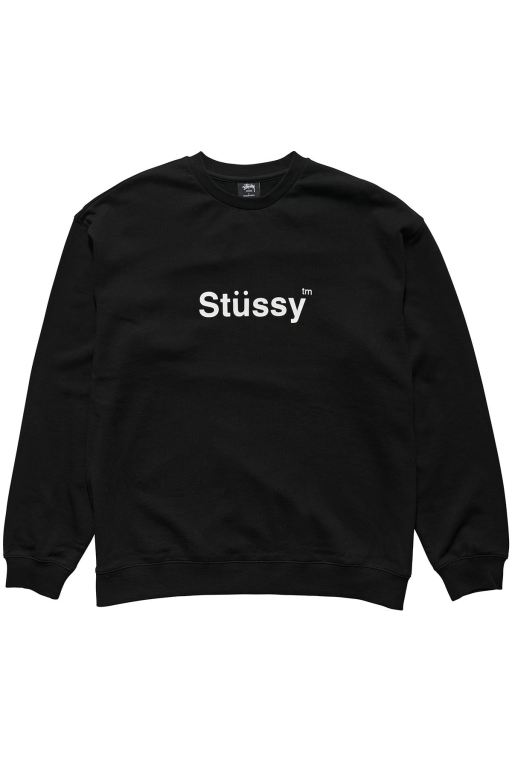 Stussy Mens Text Crew Leisure Sets Black - RPTXU0927